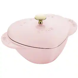 Staub - Cast Iron 1.75-qt Heart Cocotte - Peony Pink