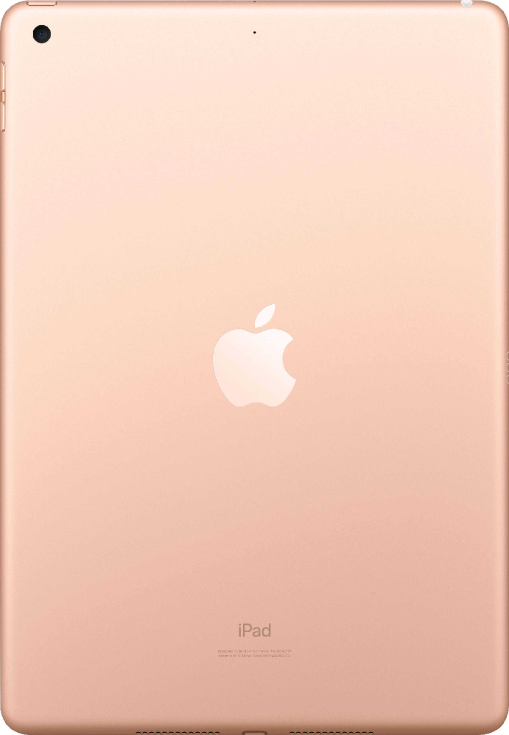 Back. Apple - Geek Squad Certified Refurbished 10.2-Inch iPad - - (7th Generation) with Wi-Fi - 32GB - Gold.