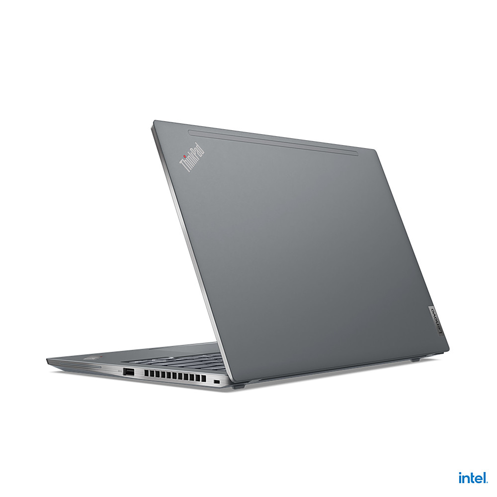 Left View: Lenovo - ThinkPad T14s Gen 2 14" Touch-Screen Laptop - Intel Core i7-1165G7 - 16GB Memory - 512GB SSD - Storm Gray
