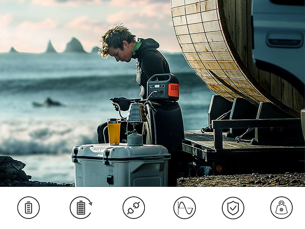 Alt View 12. Jackery - Explorer 290 Portable Power Solar Generator - Black.