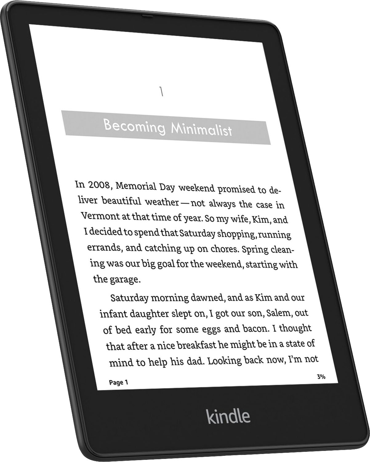 Amazon Kindle Paperwhite Signature Edition 32 GB with a 6.8 