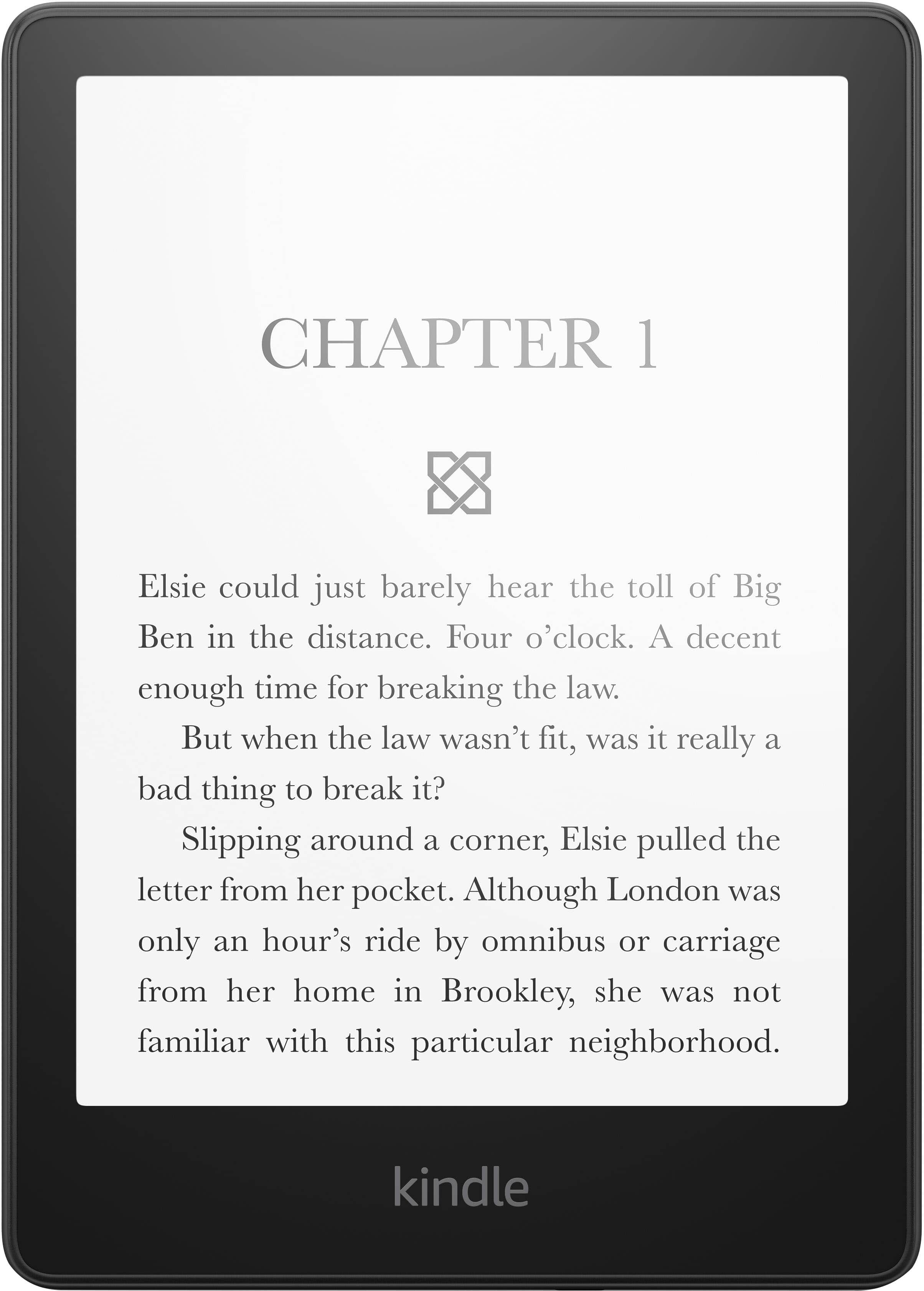 Front. Amazon - Kindle Paperwhite (8 GB ) - Now with a 6.8" display and adjustable warm light - Black.