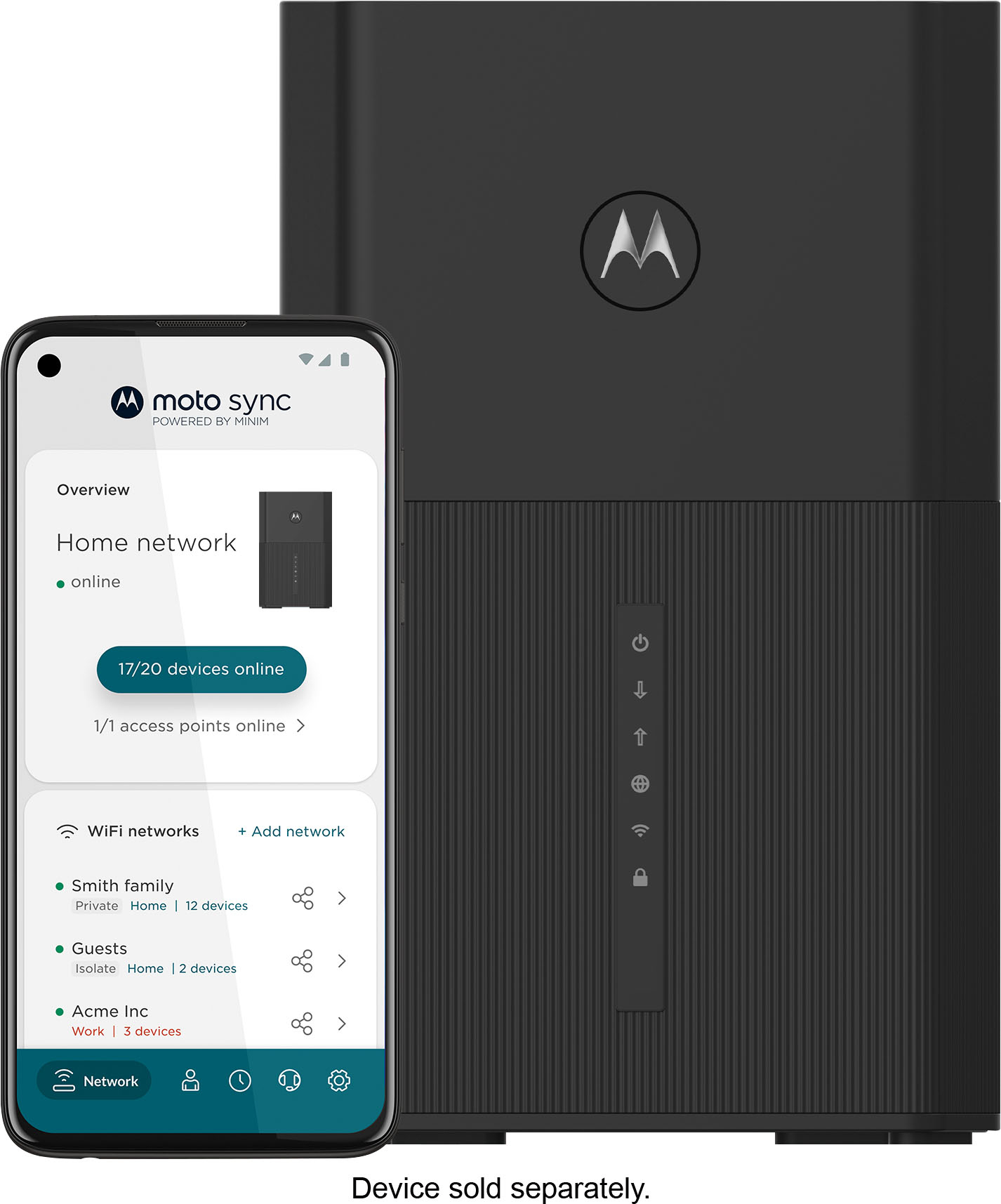 Angle View: Motorola - MG8725 32x8 DOCSIS 3.1 Modem + AX6000 router - Black