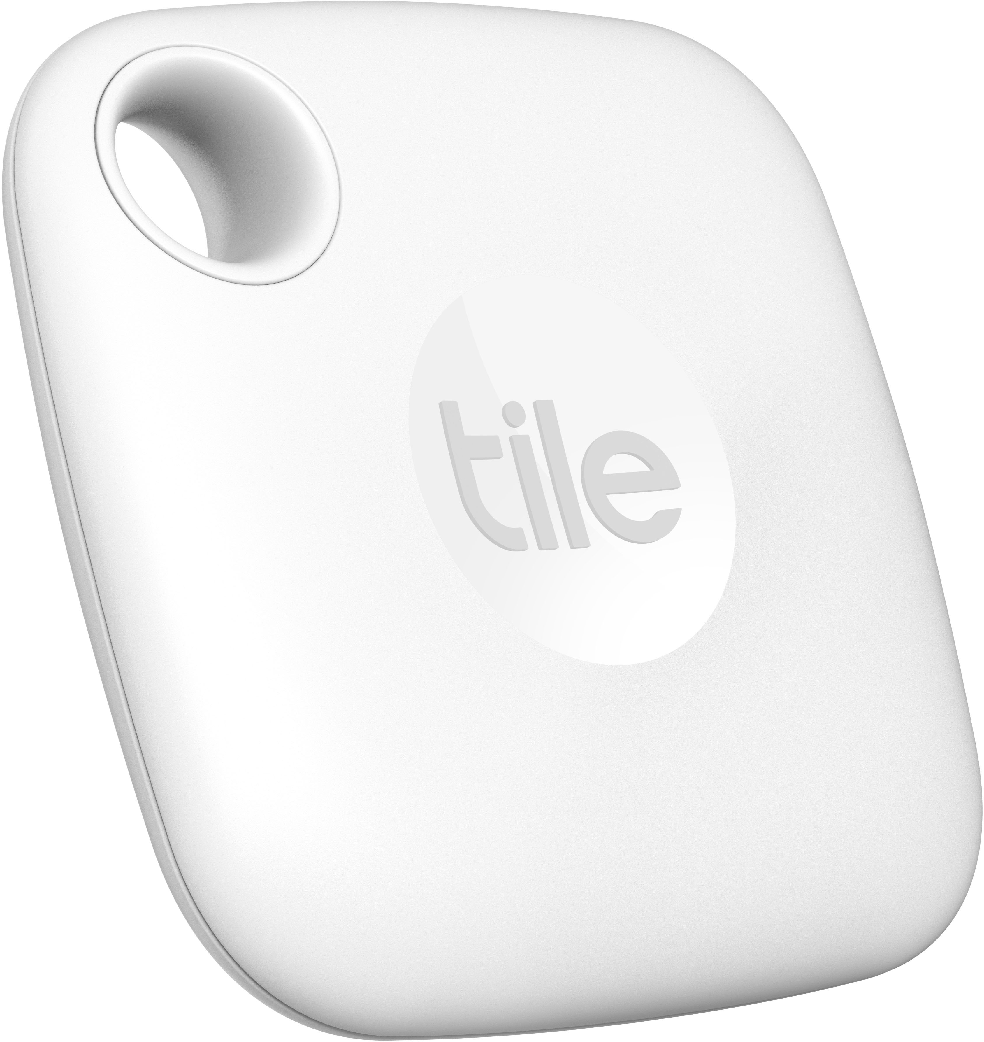 Left View: Tile by Life360 - Pro (2022) - 2 Pack Powerful Bluetooth Tracker, Key Finder and Item Locator for Keys, Bags, and More; Up to 400 ft Range - Black/White