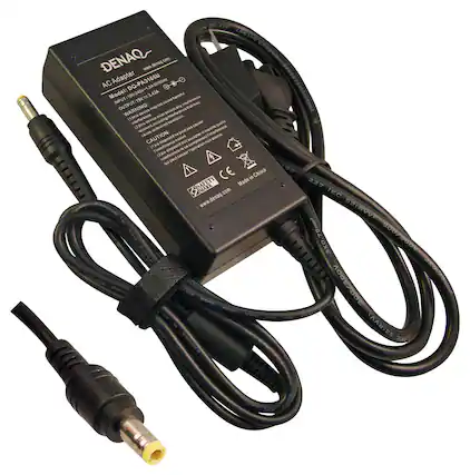 Front. DENAQ - AC Power Adapter and Charger for Select Toshiba Laptops - Black.