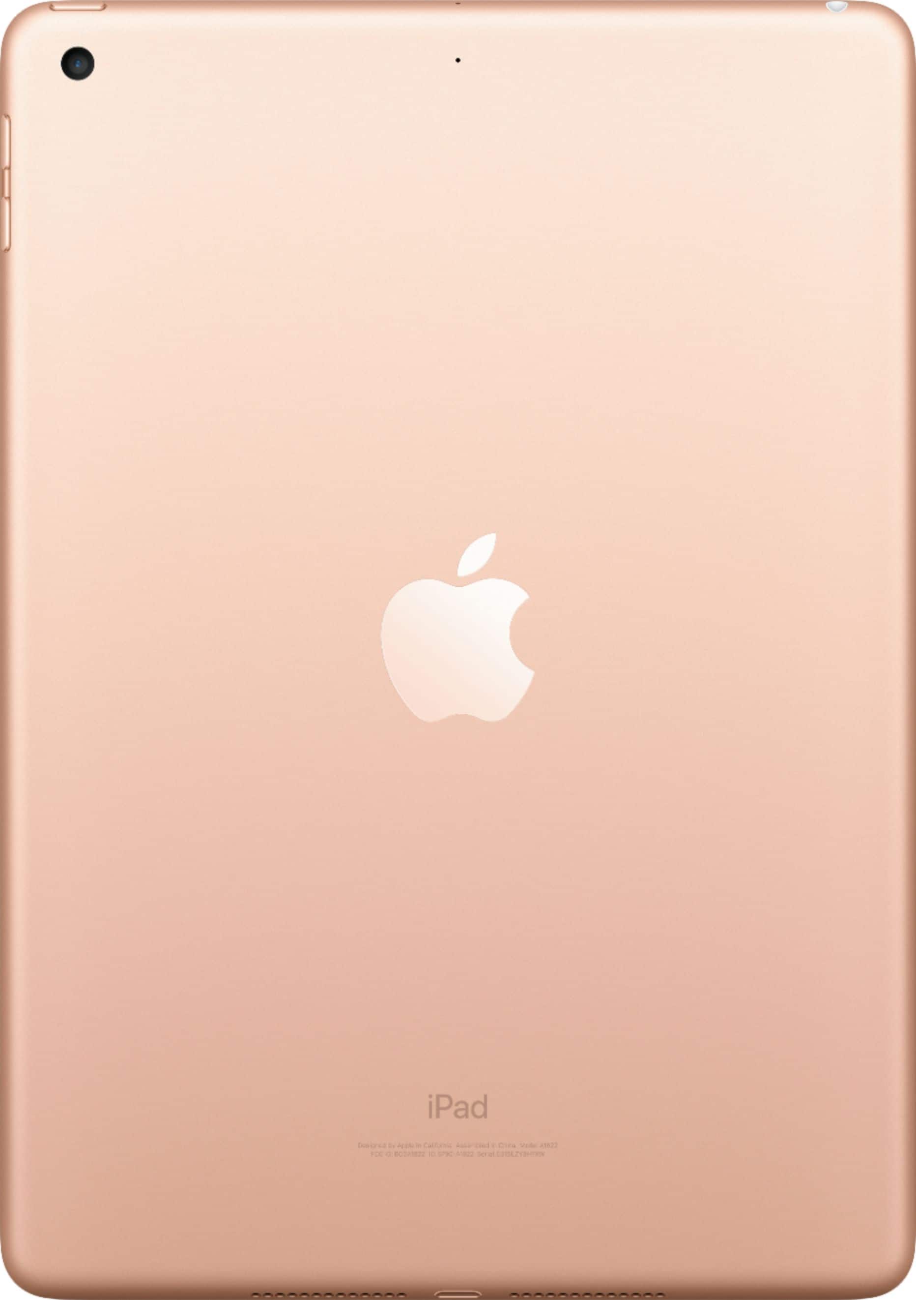 Back. Apple - Geek Squad Certified Refurbished iPad 6th gen with Wi-Fi - 128GB - Gold.