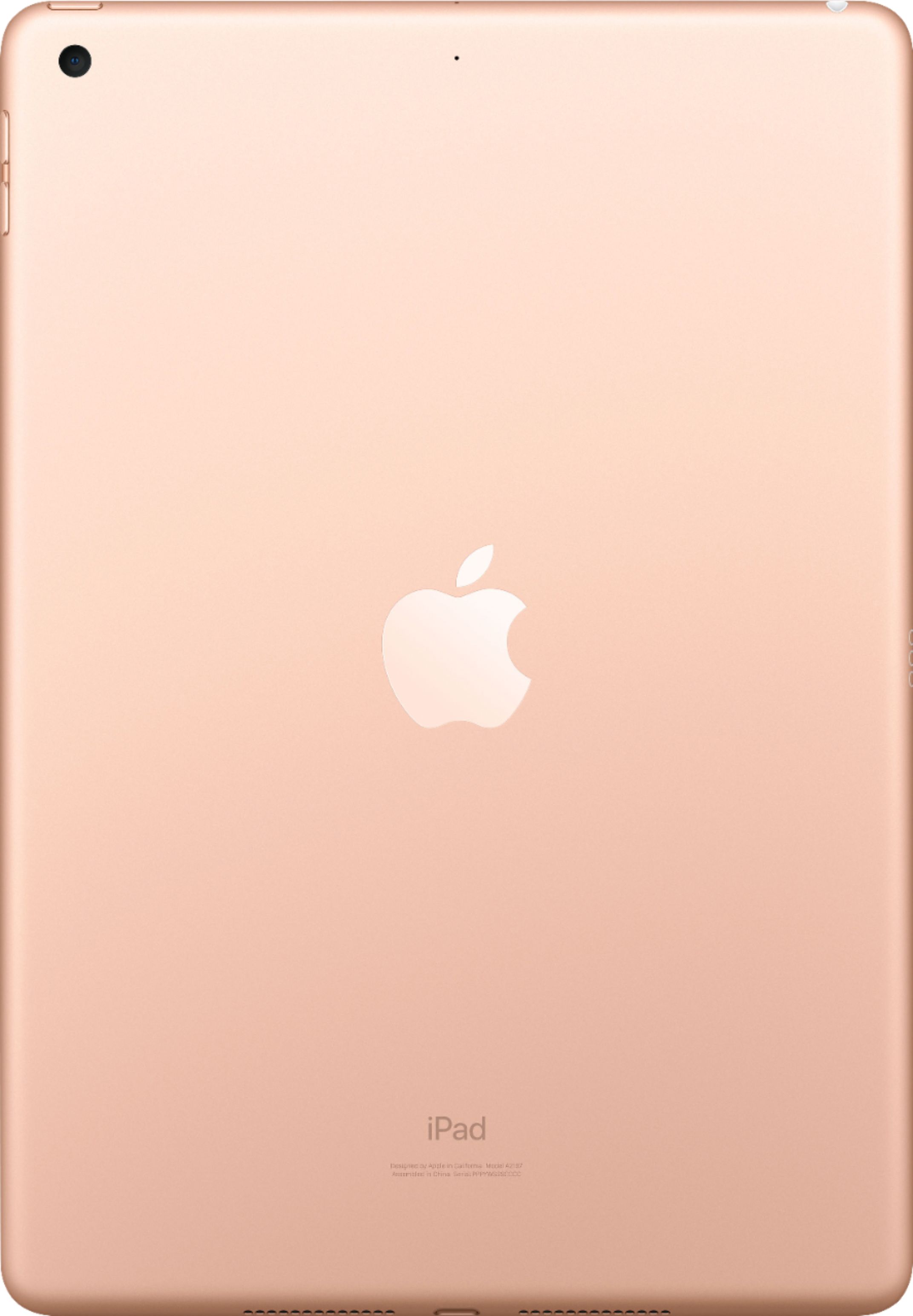 Back View: Apple - 10.2-Inch iPad (Latest Model) with Wi-Fi + Cellular - 64GB - Space Gray (AT&T)