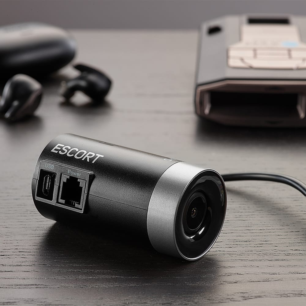 Angle. Escort - M2 Radar-Mounted Smart Dash Cam - Gray.