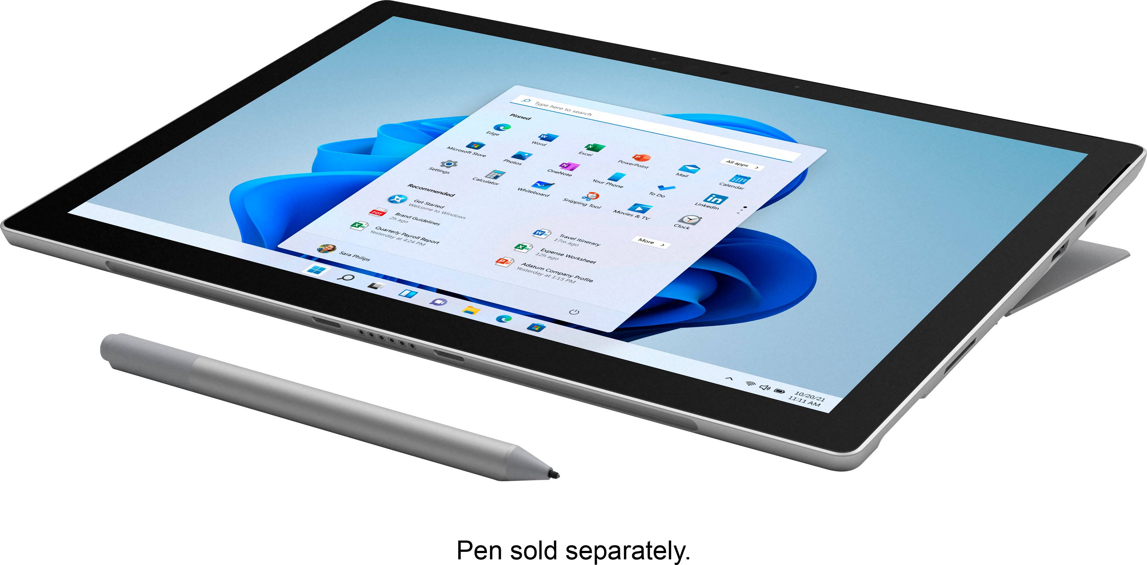 Alt View 13. Microsoft - Surface Pro 7+ - 12.3” Touch-Screen - Intel Core i3 - 8GB Memory - 128GB SSD with Black Type Cover - Platinum.