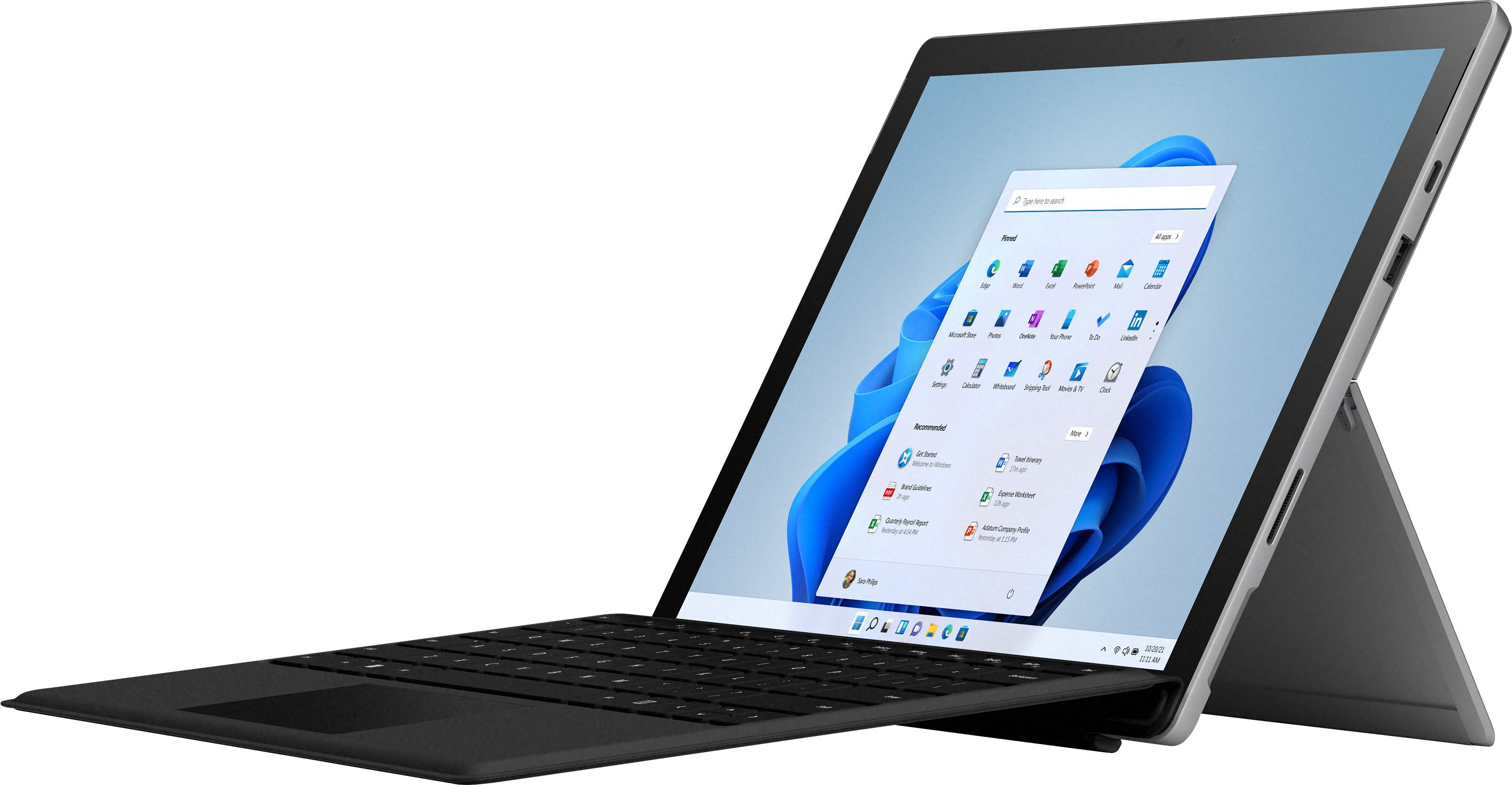 Ældre borgere forene Nægte Microsoft Surface Pro 7+ 12.3” Touch Screen – Intel Core i3 – 8GB Memory –  128GB SSD with Black Type Cover (Latest Model) Platinum DTI-00001 - Best Buy