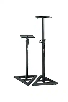 Front. Gator Frameworks - Adjustable Studio Monitor Stands - Black.