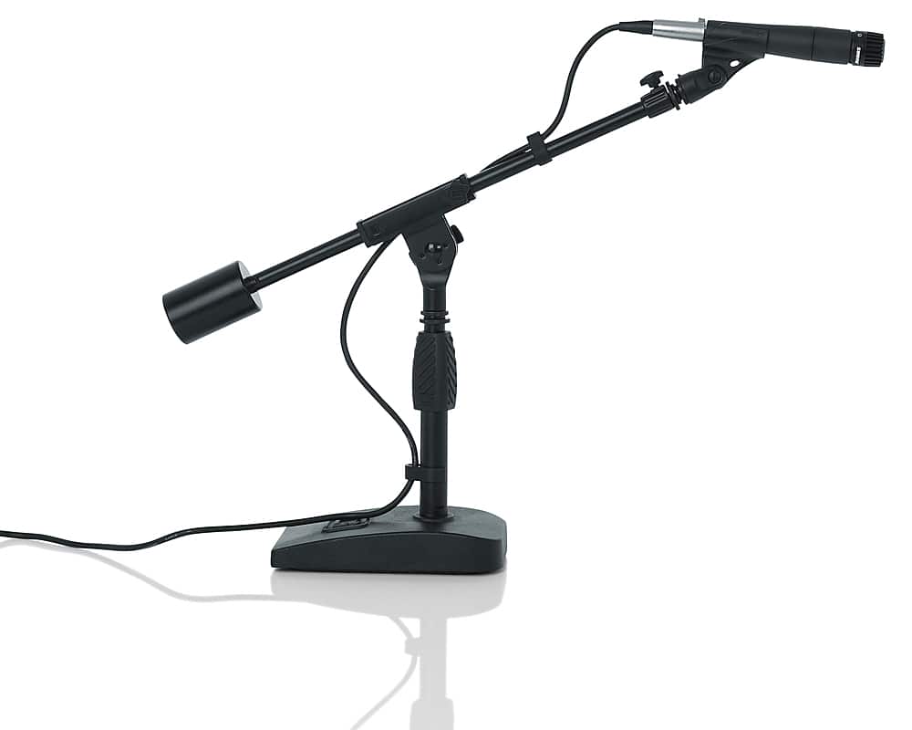 Left. Gator Frameworks - Telescoping Boom Mic Stand - Black.
