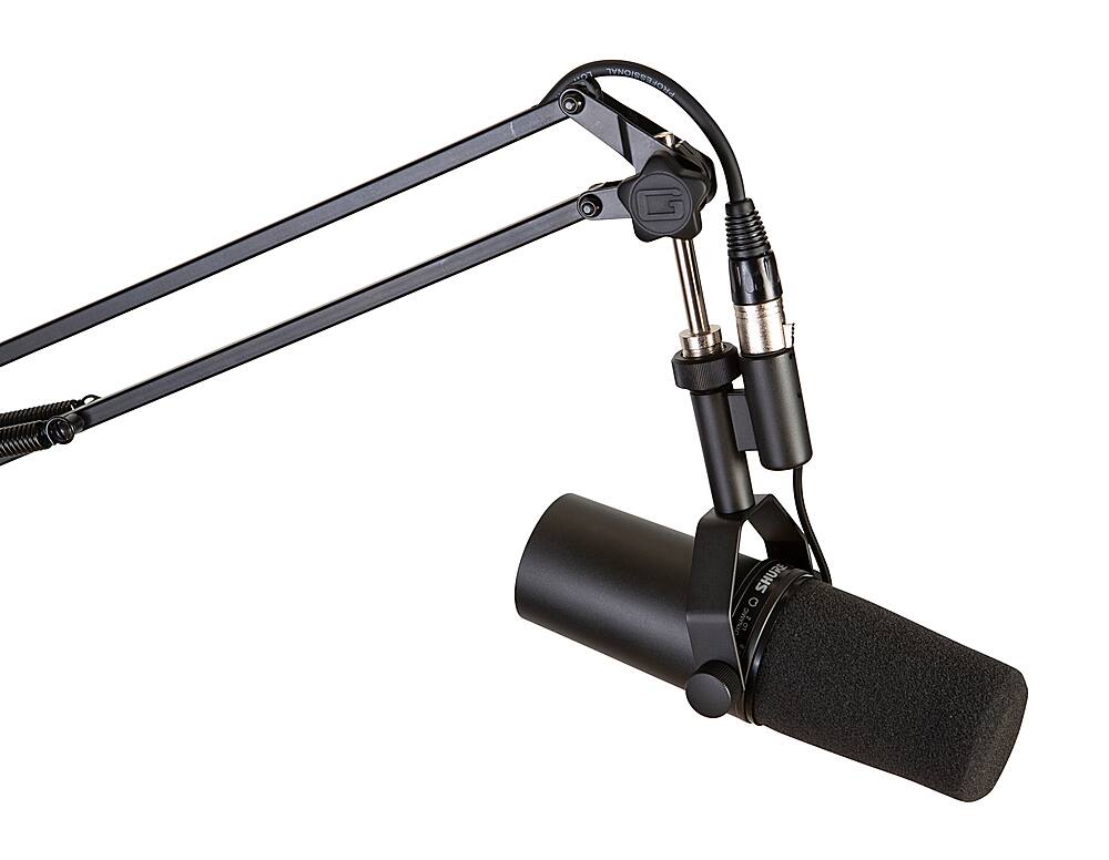 Alt View 12. Gator Frameworks - Desk-Mounted Broadcast Boom Stand - Black.