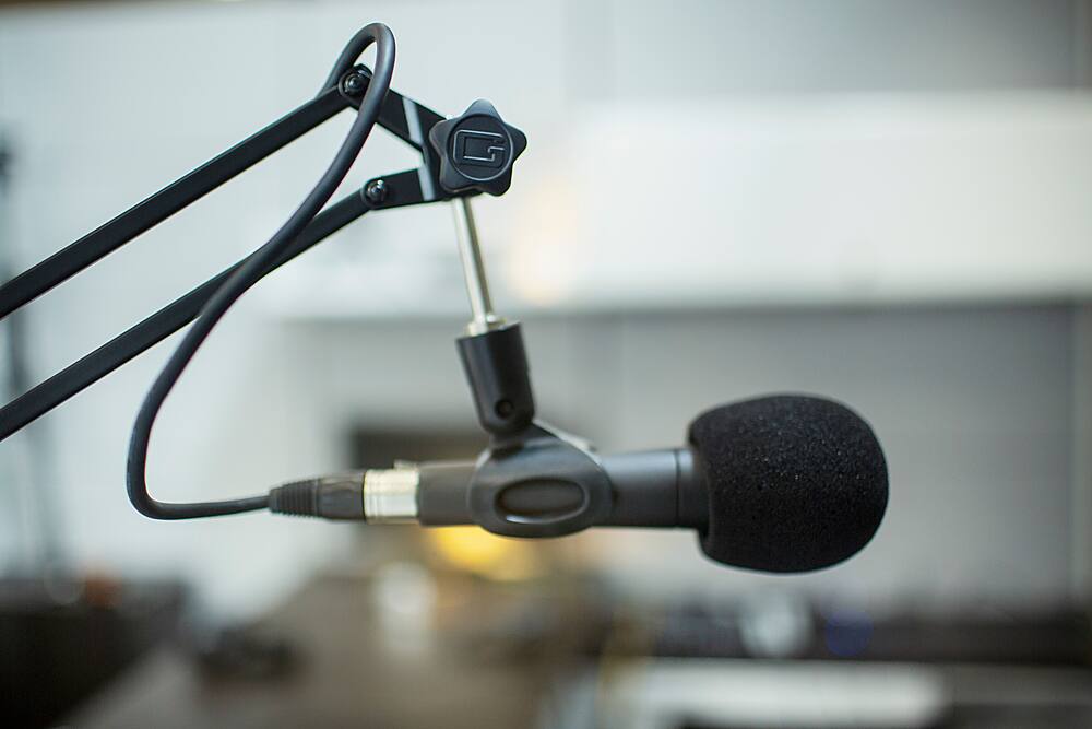 Alt View 14. Gator Frameworks - Desk-Mounted Broadcast Boom Stand - Black.