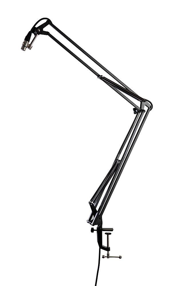 Left. Gator Frameworks - Desk-Mounted Broadcast Boom Stand - Black.