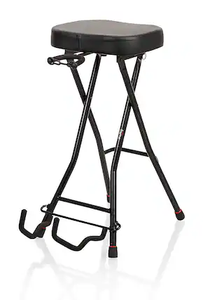 Front. Gator Frameworks - Guitar Stool w/ Stand - Black.