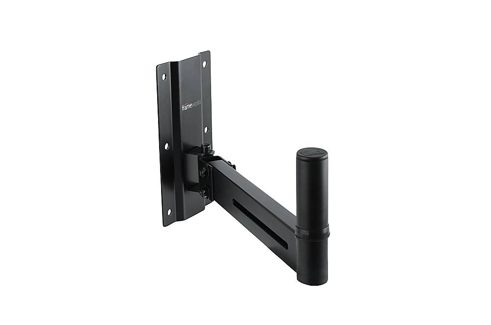 Left. Gator Frameworks - Wall Mount Speaker Stands - Black.