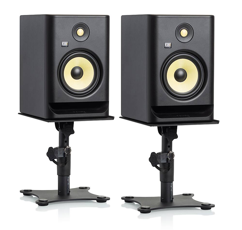 Alt View 11. Gator Frameworks - Desktop Studio Monitor Stand - Black.