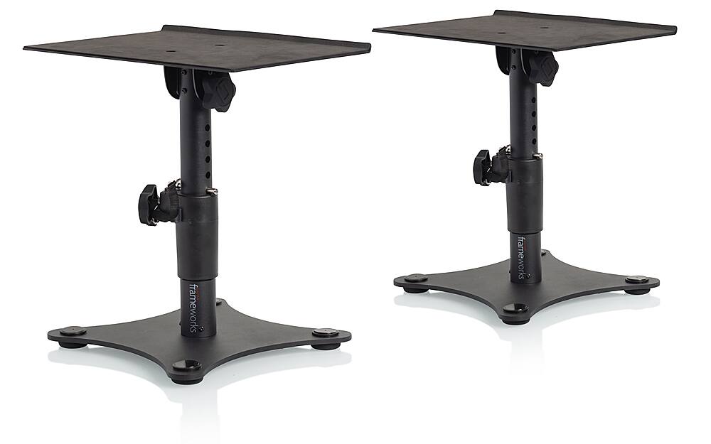 Alt View 13. Gator Frameworks - Desktop Studio Monitor Stand - Black.