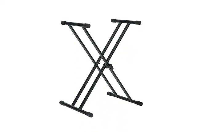 Front. Gator Frameworks - X Style Keyboard Stand - Black.