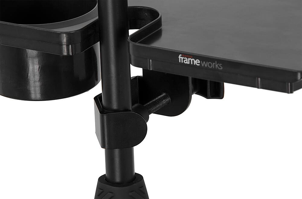 Left. Gator Frameworks - Microphone Stand Accessory Tray - Black.