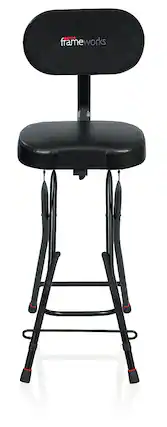 Front. Gator Frameworks - Combo Guitar Seat and Stand - Black.