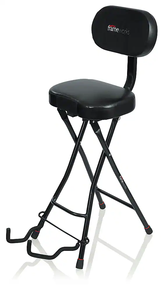 Left. Gator Frameworks - Combo Guitar Seat and Stand - Black.