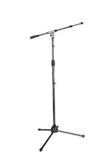 Front. Gator Frameworks - Tripod Mic Stand - Black.