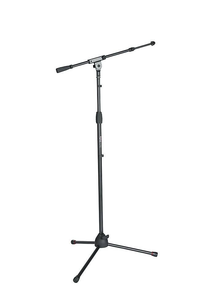 Front. Gator Frameworks - Tripod Mic Stand - Black.