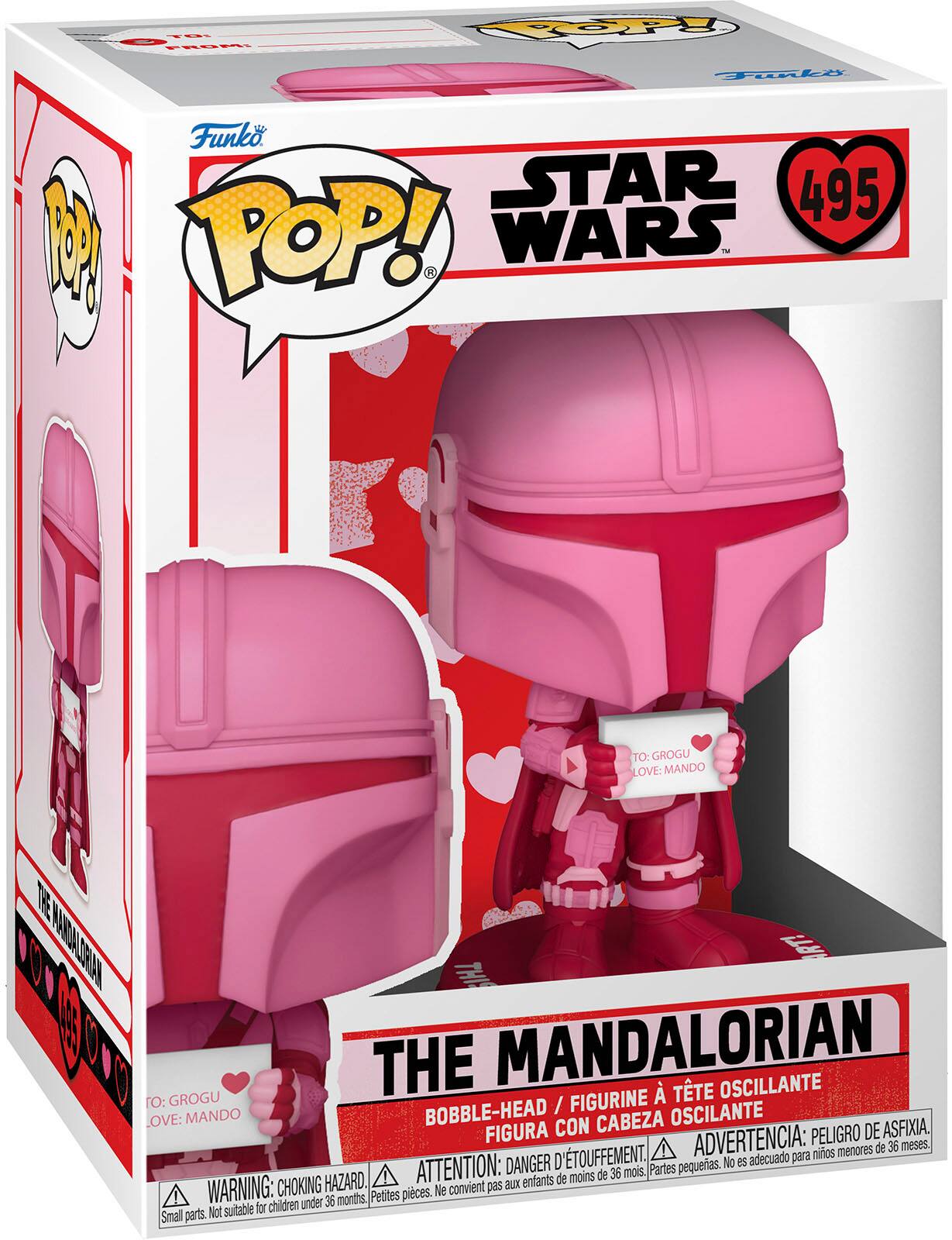 Angle. Funko - POP! Star Wars: Valentines S2 - Mandalorian - Multi.