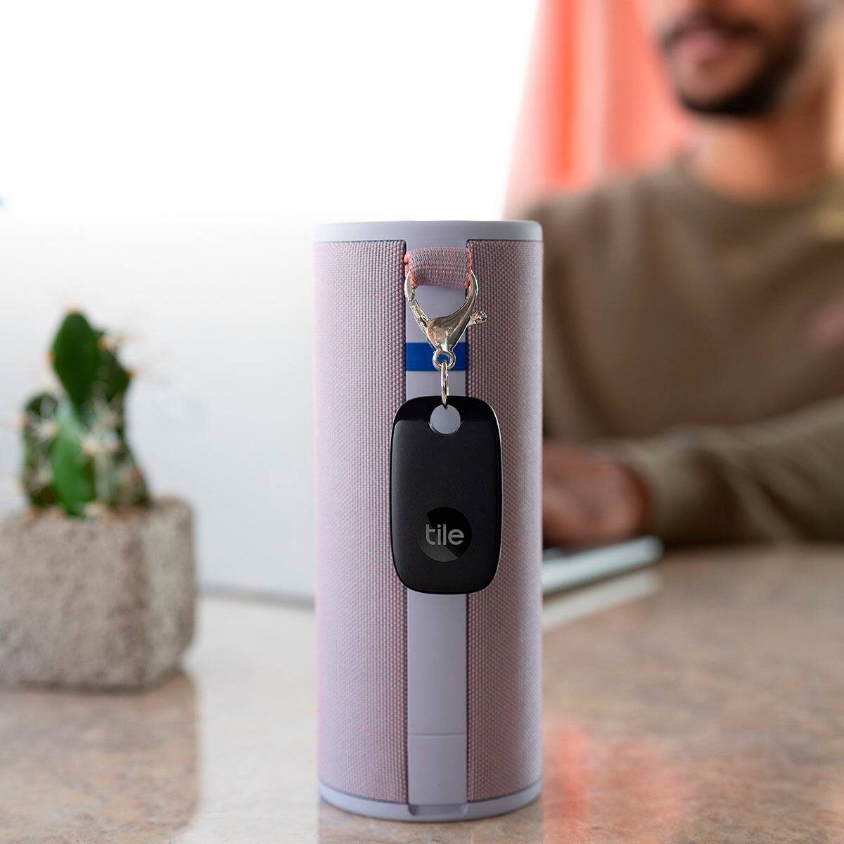 Alt View 15. Tile by Life360 - Pro (2022) - 1 pack Powerful Bluetooth Tracker, Key Finder and Item Locator for Keys, Bags, and More; Up to 400 ft Range - Black.