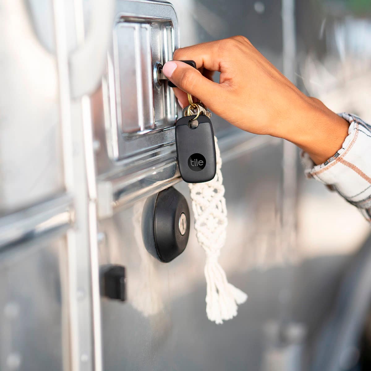 Alt View 16. Tile by Life360 - Pro (2022) - 1 pack Powerful Bluetooth Tracker, Key Finder and Item Locator for Keys, Bags, and More; Up to 400 ft Range - Black.