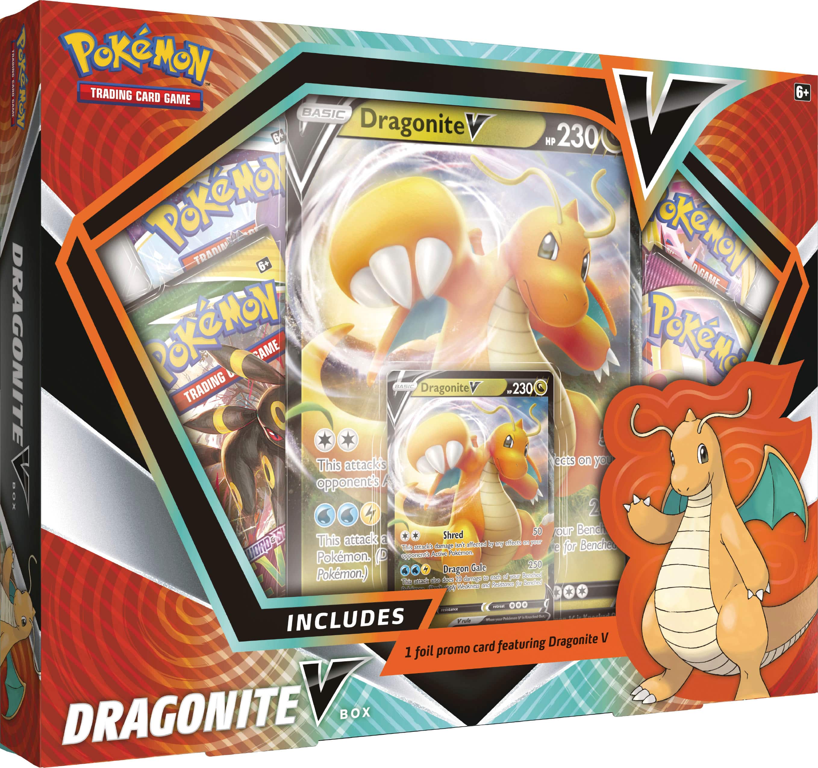 Front. Pokémon - Trading Card Game: Dragonite or Hoopa V BOX - Styles May Vary.