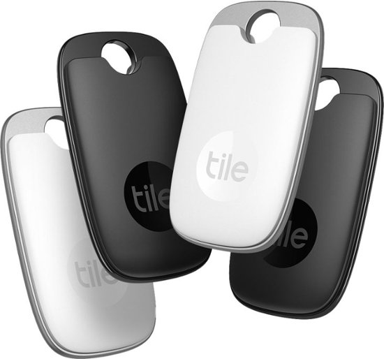 Tile Pro (2022) 4 Pack Powerful Bluetooth Tracker, Key Finder and Item  Locator for Keys, Bags, and More; Up to 400 ft Range Black/White RE-51004 -  Best Buy