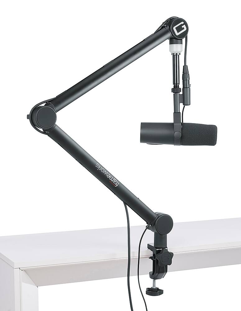 Left. Gator Frameworks - Pro Desktop Mic Boom Stand - Black.