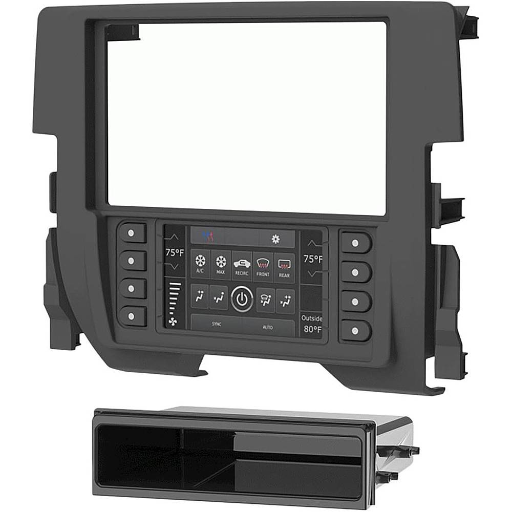 Alt View 11. Metra - Dash Kit for Select 2016-2021 Honda Civic - Matte Black.