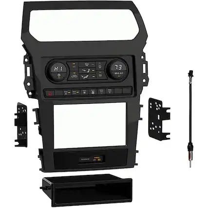 Angle. Metra - Dash Kit for Select Ford Vehicles - Matte Black.