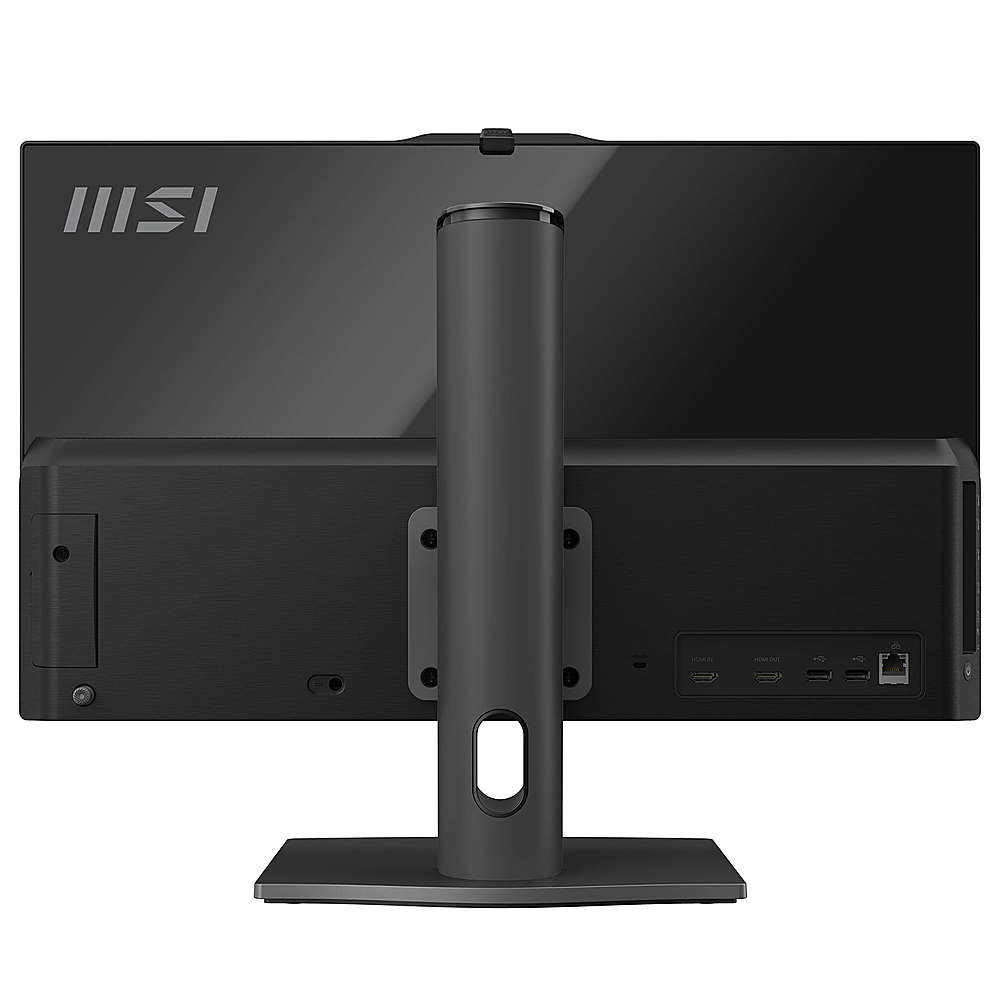 Back View: MSI - Modern 23.8" Touch-Screen All-In-One - Intel Pentium Gold - 4 GB Memory - 128 GB SSD - Black