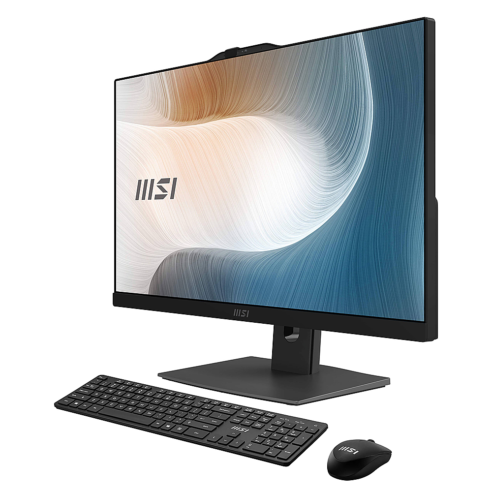 Left View: MSI - PRO 22XT 10M 21.5" Touch-Screen All-In-One - Intel Core i3 - 8 GB Memory - 256 GB SSD - Black