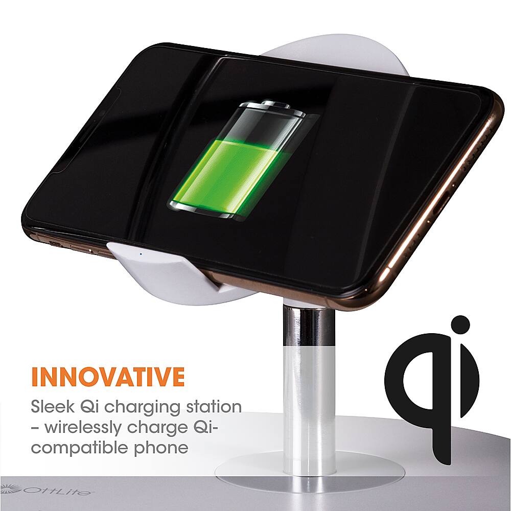 INNOVATIVE Sleek Qi charging station - Wirelessly charge Qi-compatible phone.