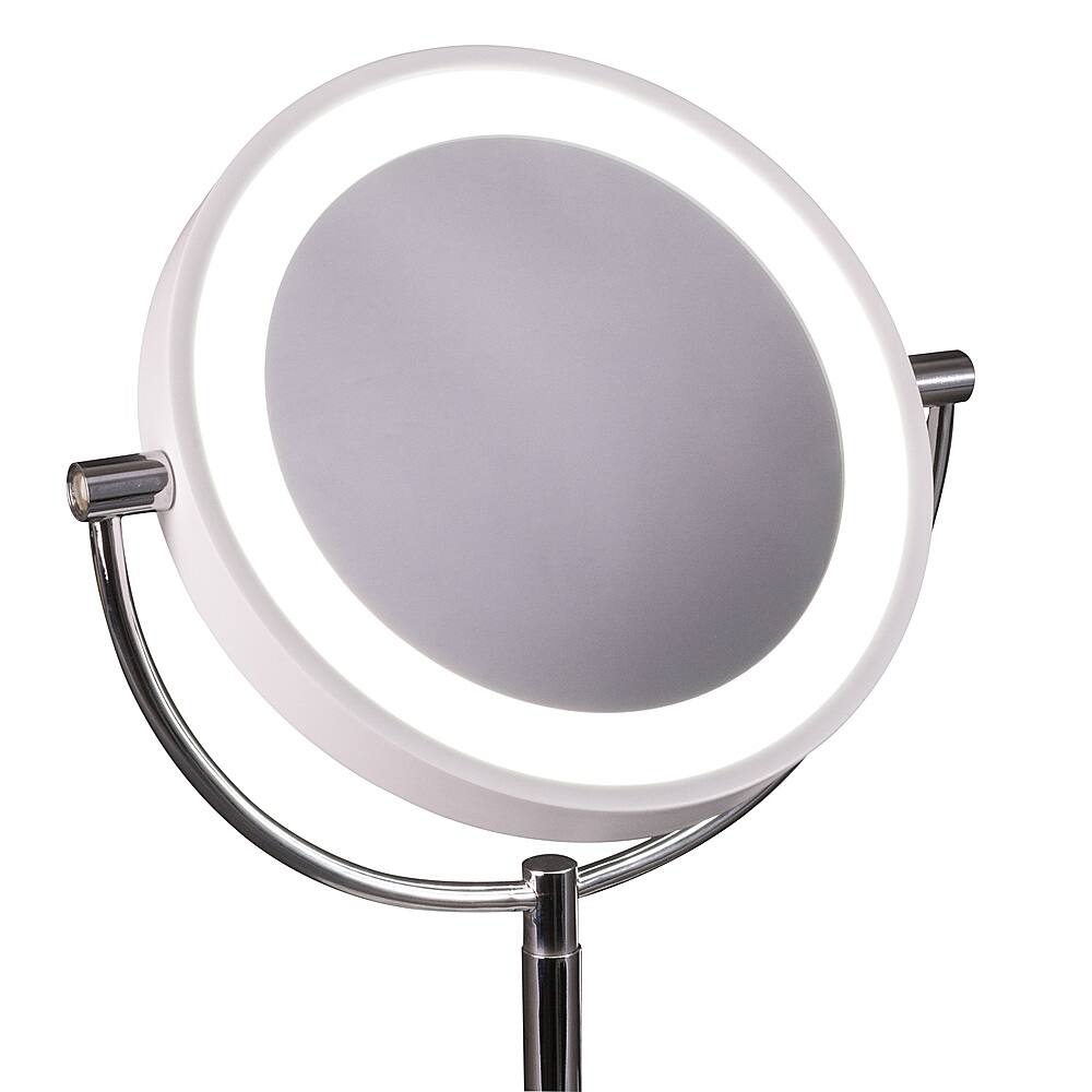 Alt View 17. OttLite - 320 Lumen LED Makeup Mirror with Qi Charging - Silver/White.