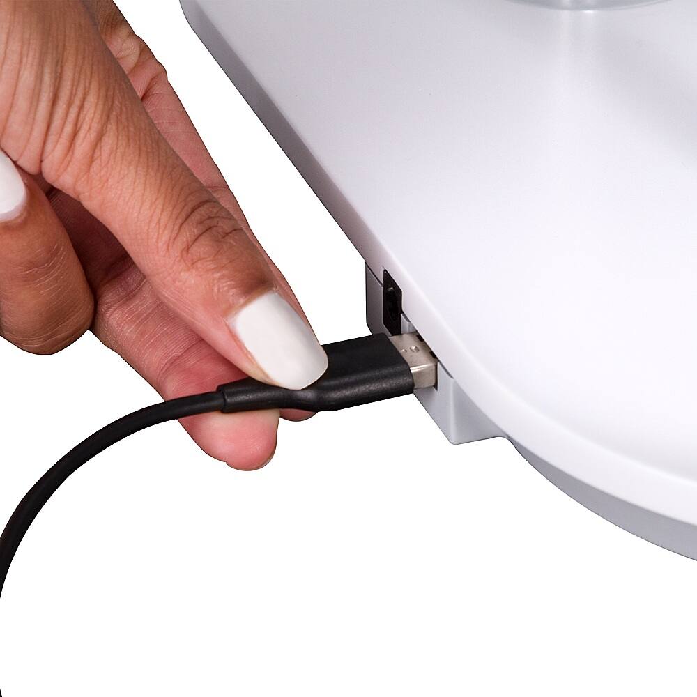 Alt View 21. OttLite - 320 Lumen LED Makeup Mirror with Qi Charging - Silver/White.
