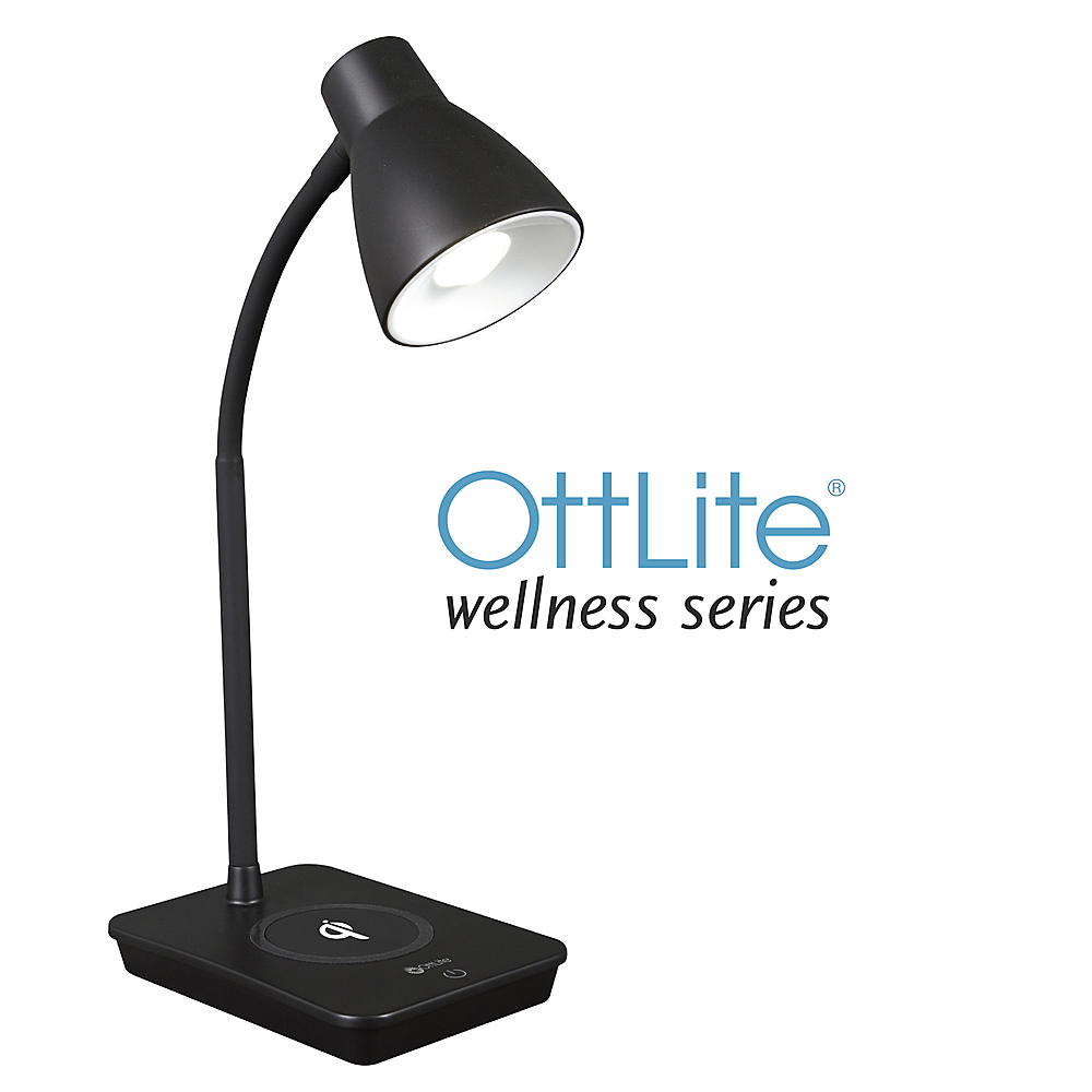Ott*Lite Adjustable Telescoping Black Desk Lamp Model #CDO-003