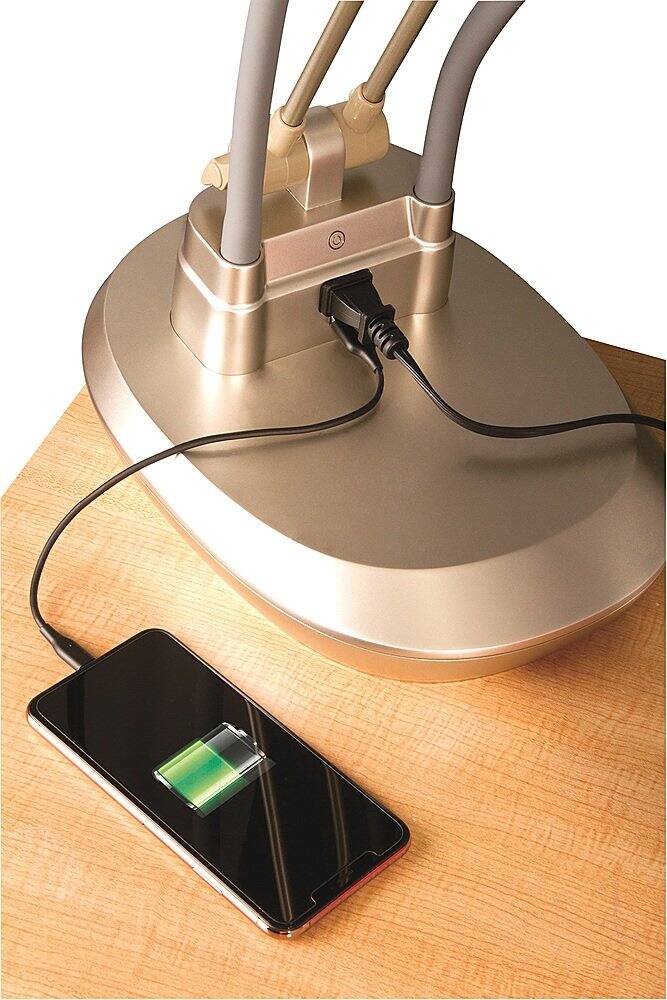 Alt View 17. OttLite - 1300 Lumen Ultimate 3-in-1 Craft Lamp - Nickel/Gray.