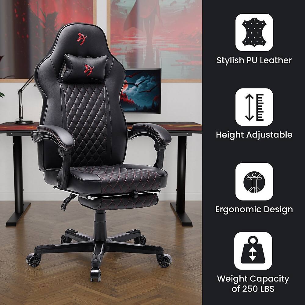 I. Stylish PU Leather Height Adjustable Ergonomic Design
II. Weight Capacity of 250 LBS