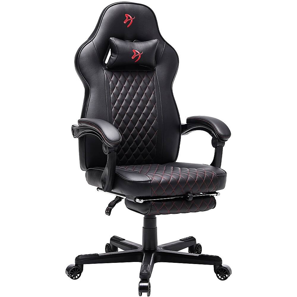 Angle. Arozzi - Mugello Special Edition Gaming Chair with Footrest - Black.