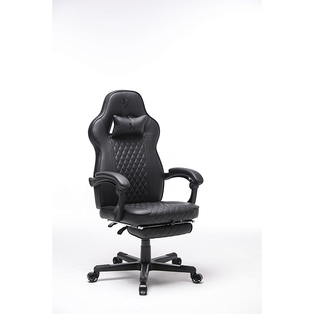 Arozzi - Mugello Special Edition Gaming Chair with Footrest - Pure Black