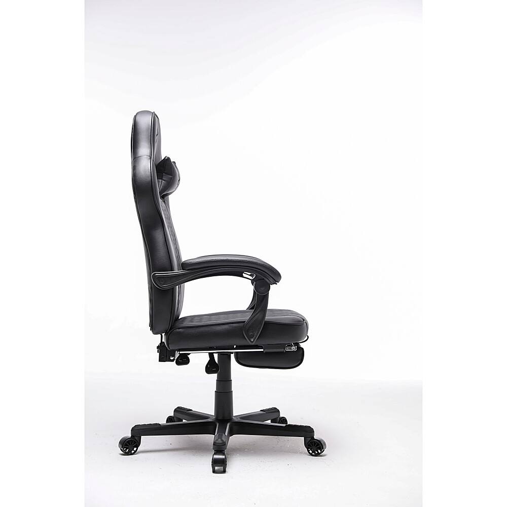 Alt View 12. Arozzi - Mugello Special Edition Gaming Chair with Footrest - Pure Black.