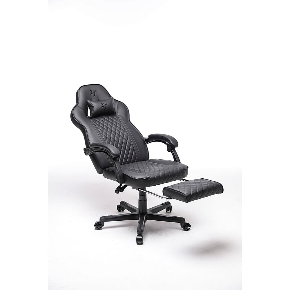 Alt View 13. Arozzi - Mugello Special Edition Gaming Chair with Footrest - Pure Black.
