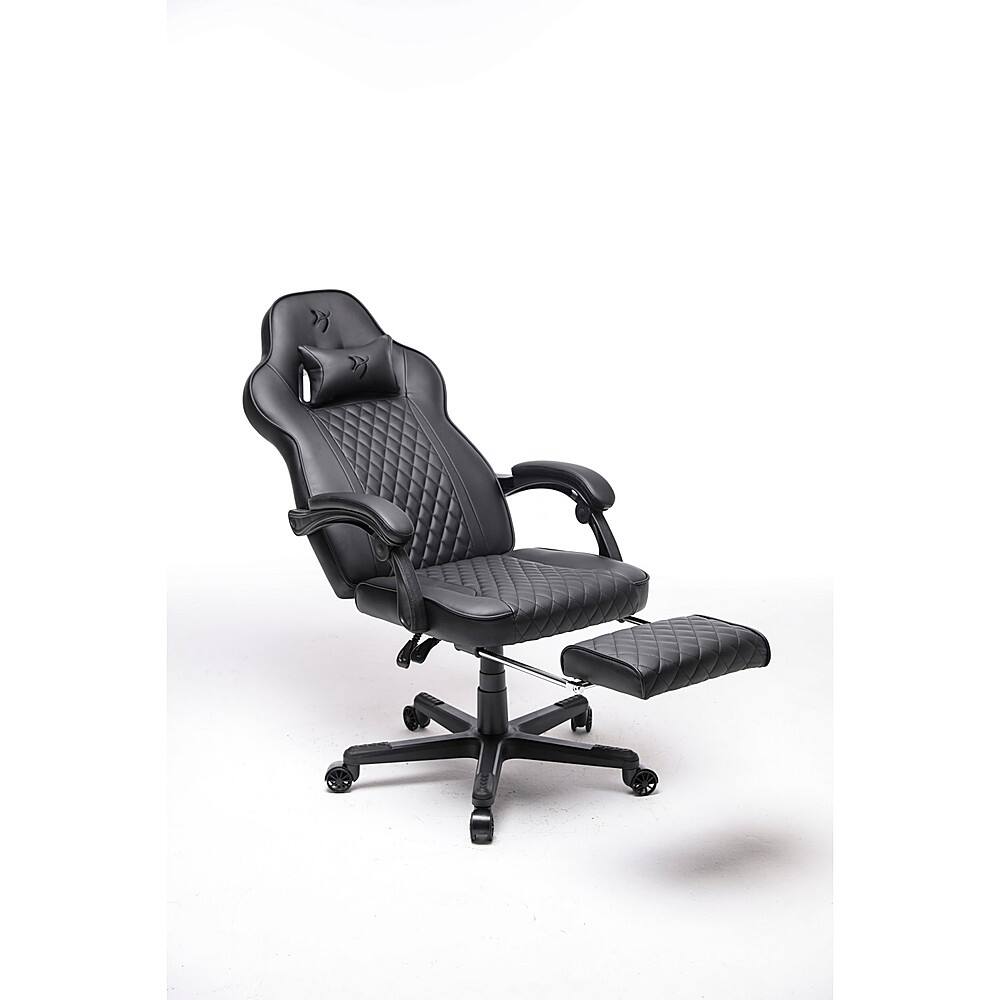 Alt View 13. Arozzi - Mugello Special Edition Gaming Chair with Footrest - Pure Black.